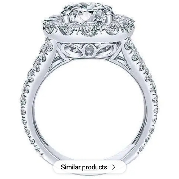 Women's rings 925 sterling silver Topaz & Zirconia stone size 6 to 9 - Picture 5 of 7